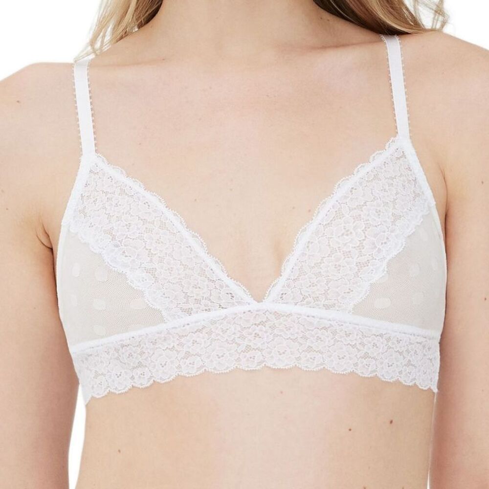 SKARLETT BLUE -  Women's Dare Dot Plunge Bralette 324 White